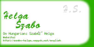 helga szabo business card